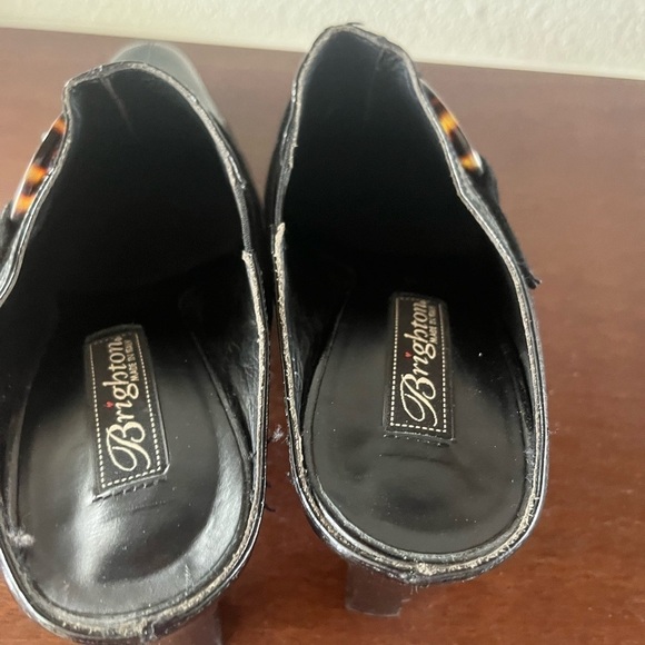 Brighton Patent Leather Rococo Mule 3" Sz 9.5 - Picture 4 of 9